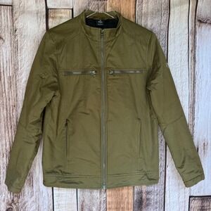 KUHL Kaffe Racer Jacket Olive Green Outdoor Moto Utility Rugged Fall Small
